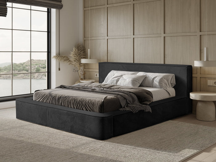 Trae Mobler Harmon 160x200 cm Gestoffeerd Bed Zwart