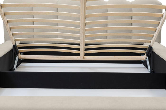 Trae Mobler Dallas 160 x 200 cm Gestoffeerd Bed Taupe