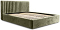 Trae Mobler Vegas 180 x 200 cm Gestoffeerd Bed Olijfgroen