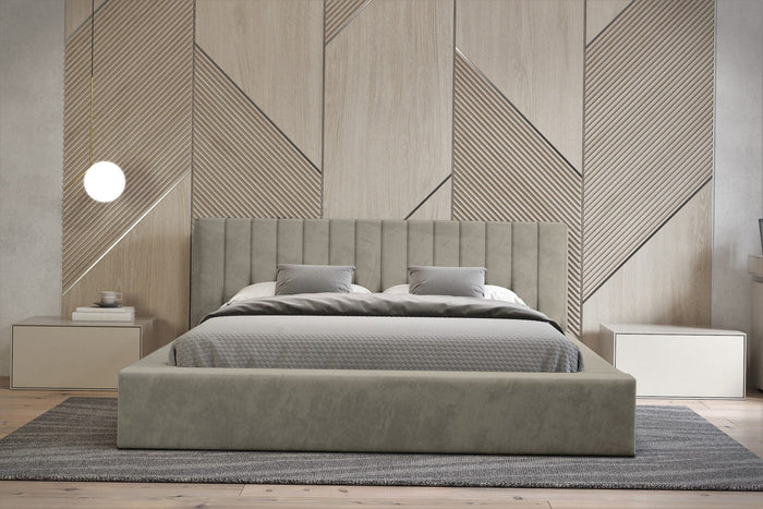 Trae Mobler Como 160 x 200 cm Gestoffeerd Bed Taupe