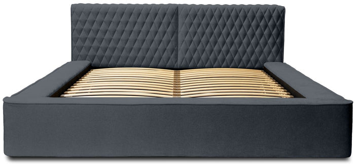 Trae Mobler Azurro 140 x 200 cm Gestoffeerd Bed Donkerblauw