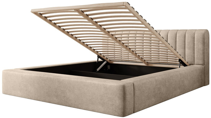 Trae Mobler Amira 160 x 200 cm Gestoffeerd Bed Zand