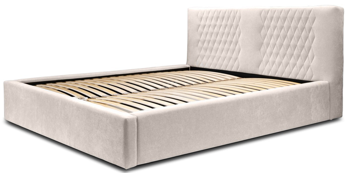Trae Mobler Montana 160 x 200 cm Gestoffeerd Bed Beige