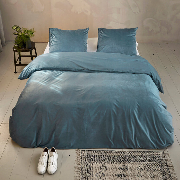 Byrklund - Dekbedovertrek Go Velvet - 140x220 - Petrol
