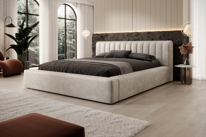 Trae Mobler Amira 180 x 200 cm Gestoffeerd Bed Pearl