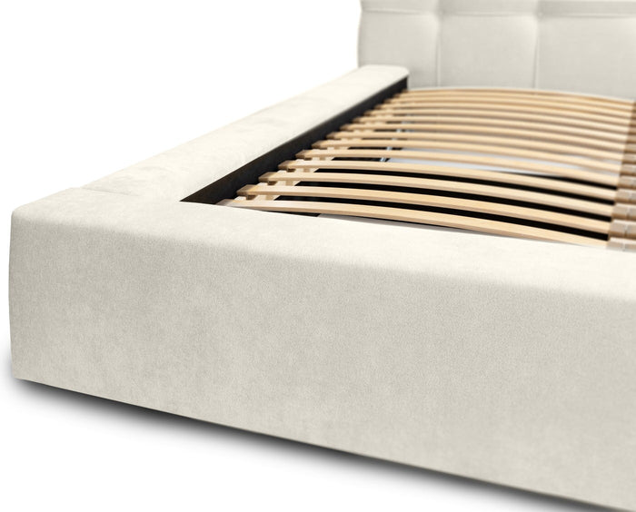 Trae Mobler Grace 180 x 200 cm Gestoffeerd Bed Lichtgrijs