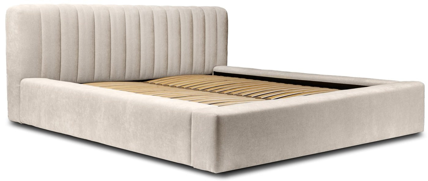 Trae Mobler Como 140 x 200 cm Gestoffeerd Bed Beige