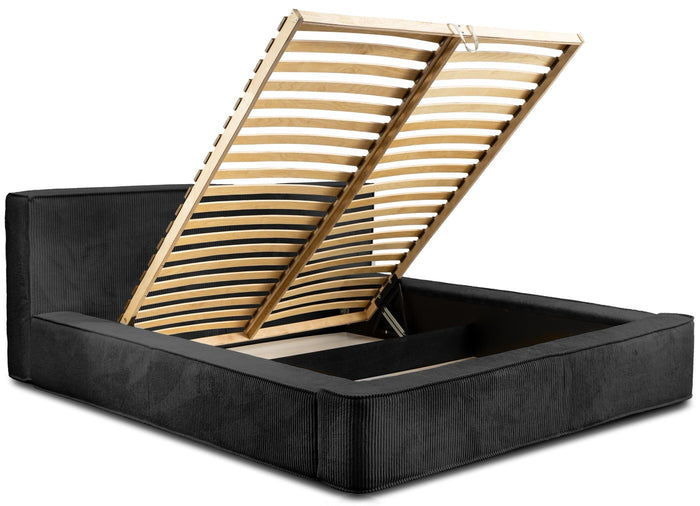 Trae Mobler Harmon 140x200 cm Gestoffeerd Bed Zwart