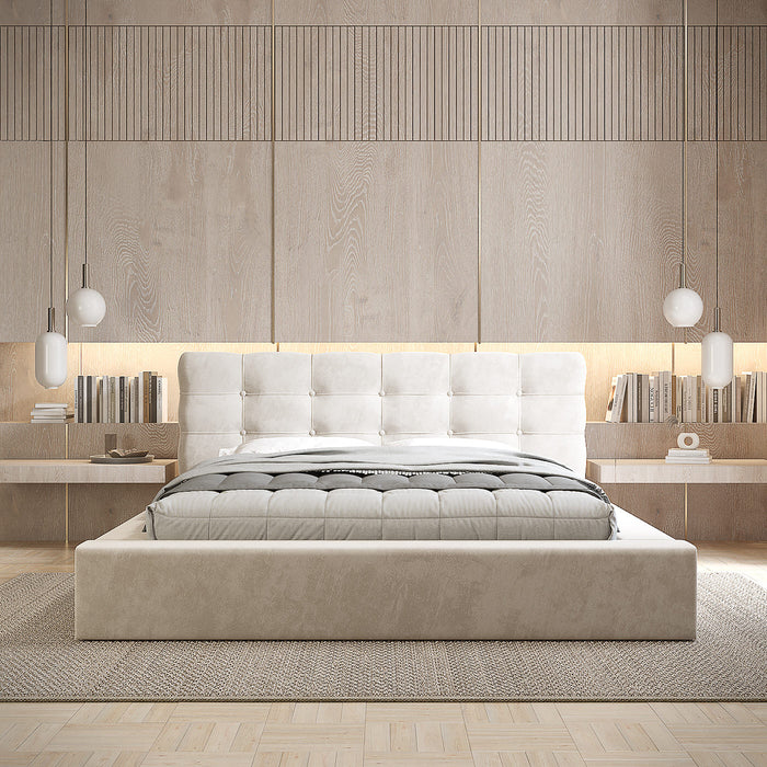 Trae Mobler Grace 140 x 200 cm Gestoffeerd Bed Beige