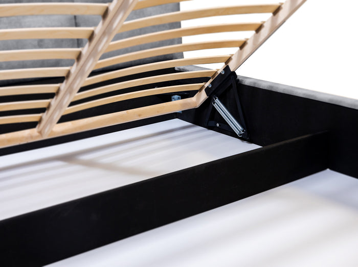 Trae Mobler Porto 180 x 200 cm Gestoffeerd Bed Asgrijs