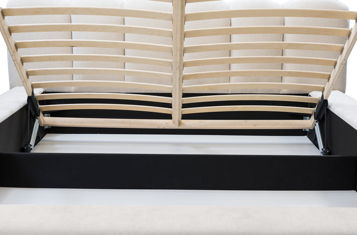 Trae Mobler Dallas 160 x 200 cm Gestoffeerd Bed Beige