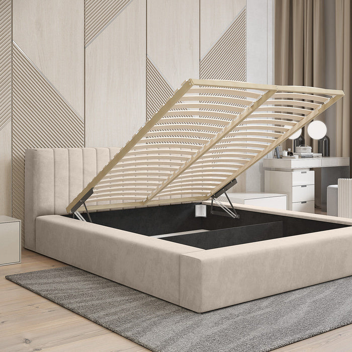 Trae Mobler Como 180 x 200 cm Gestoffeerd Bed Beige