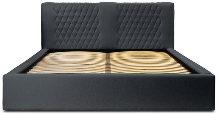 Trae Mobler Montana 180 x 200 cm Gestoffeerd Bed Donkerblauw