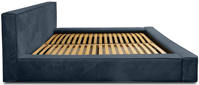 Trae Mobler Harmon 160x200 cm Gestoffeerd Bed Navy Blauw