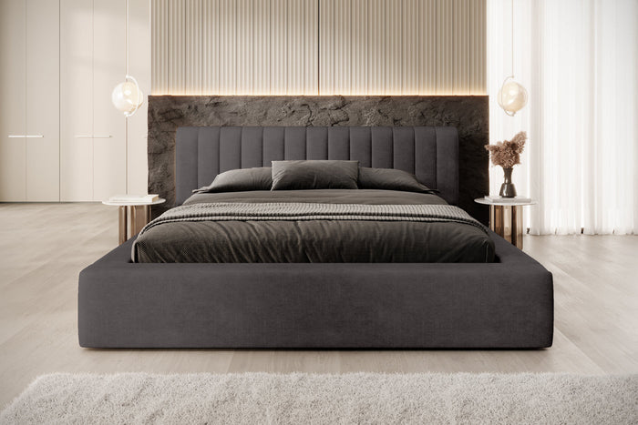 Trae Mobler Amira 160 x 200 cm Gestoffeerd Bed Antraciet