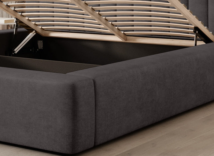 Trae Mobler Amira 160 x 200 cm Gestoffeerd Bed Antraciet
