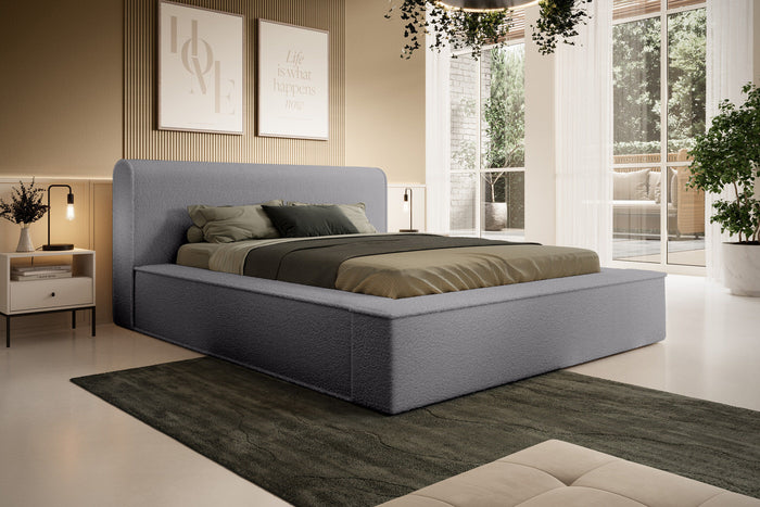 Trae Mobler Fatima 180 x 200 cm Gestoffeerd Bed Tingrijs