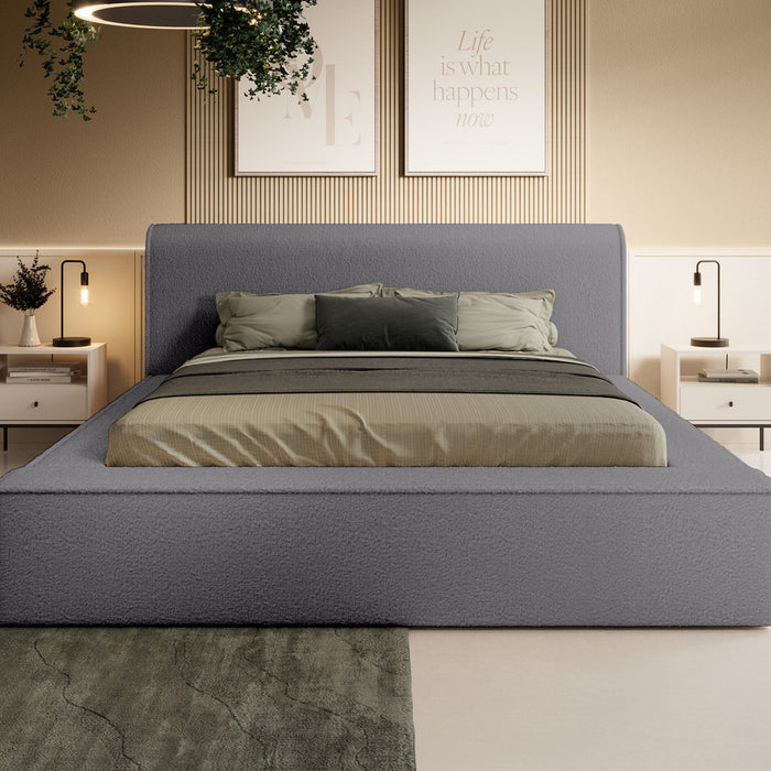 Trae Mobler Fatima 180 x 200 cm Gestoffeerd Bed Tingrijs