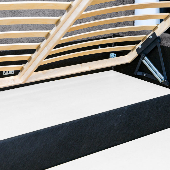 Trae Mobler Fatima 180 x 200 cm Gestoffeerd Bed Tingrijs