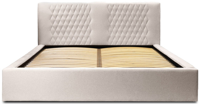 Trae Mobler Montana 140 x 200 cm Gestoffeerd Bed Beige