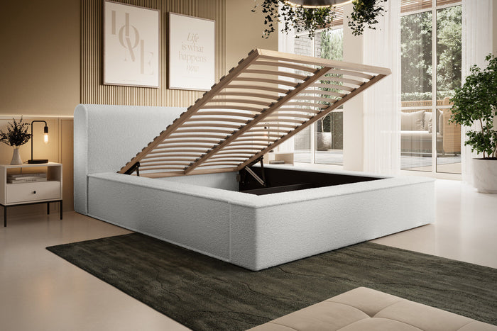 Trae Mobler Fatima 180 x 200 cm Gestoffeerd Bed Ivory