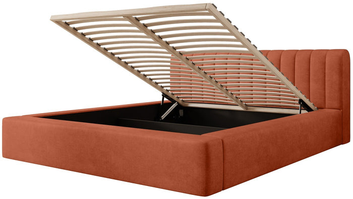 Trae Mobler Amira 160 x 200 cm Gestoffeerd Bed Baksteenrood