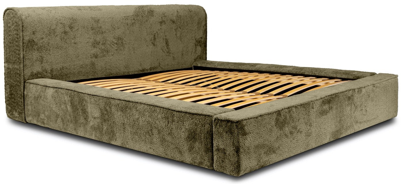 Trae Mobler Fatima 180 x 200 cm Gestoffeerd Bed Olijfgroen