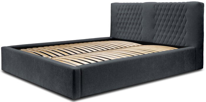 Trae Mobler Montana 180 x 200 cm Gestoffeerd Bed Donkerblauw
