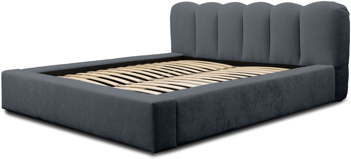 Trae Mobler Dallas 140 x 200 cm Gestoffeerd Bed Donkerblauw