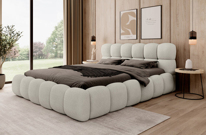 Trae Mobler Boston 160 x 200 cm Gestoffeerd Bed Beige