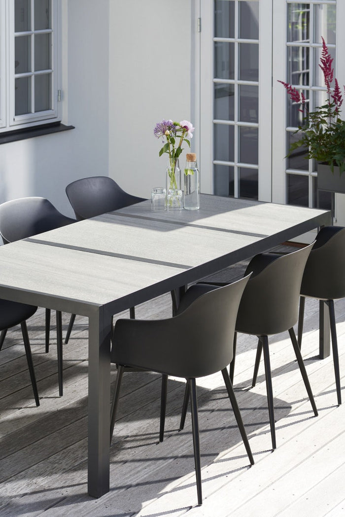 Lisomme Ivar tuintafel zwart - 195 x 90 cm