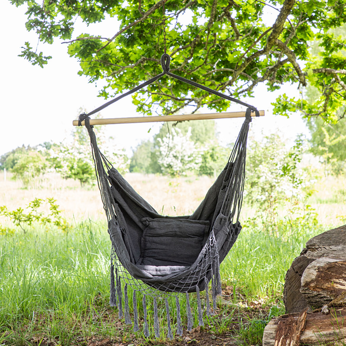 Nest outdoor Colin katoenen tuin hangstoel donkergrijs