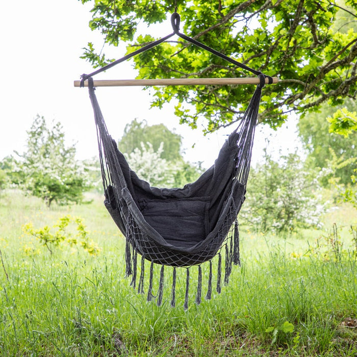 Nest outdoor Colin katoenen tuin hangstoel donkergrijs