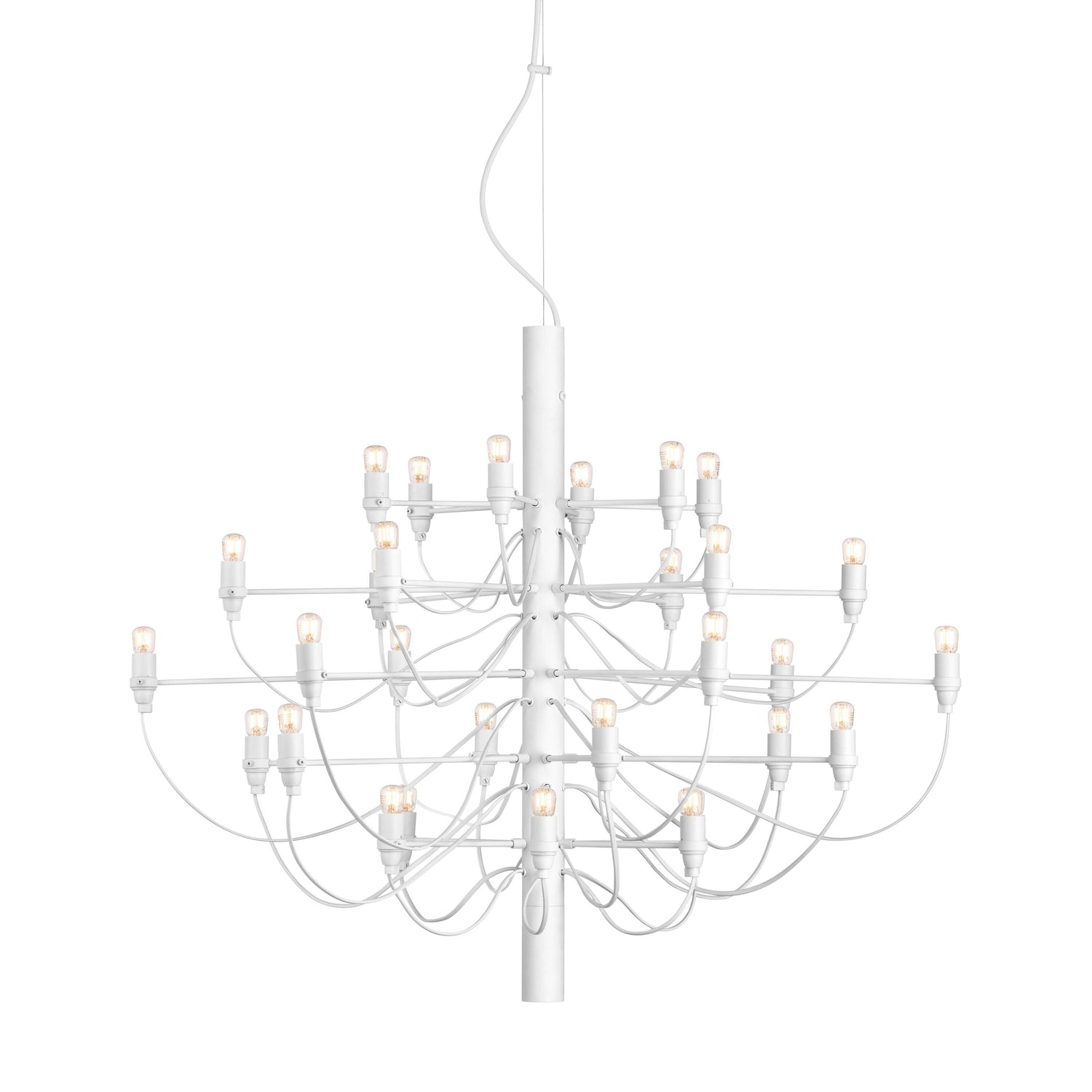 2097|30 by Gino Sarfatti kroonluchter transparant wit