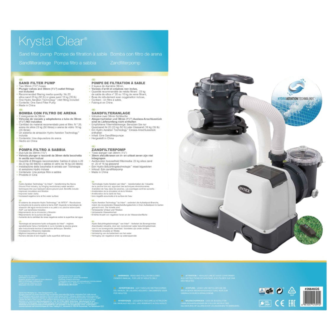 Intex Krystal Zandfilter Systeem 2100 - 6000 Liter per uur
