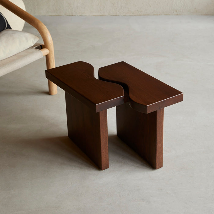 Tikamoon - Eikenhouten bijzettafel