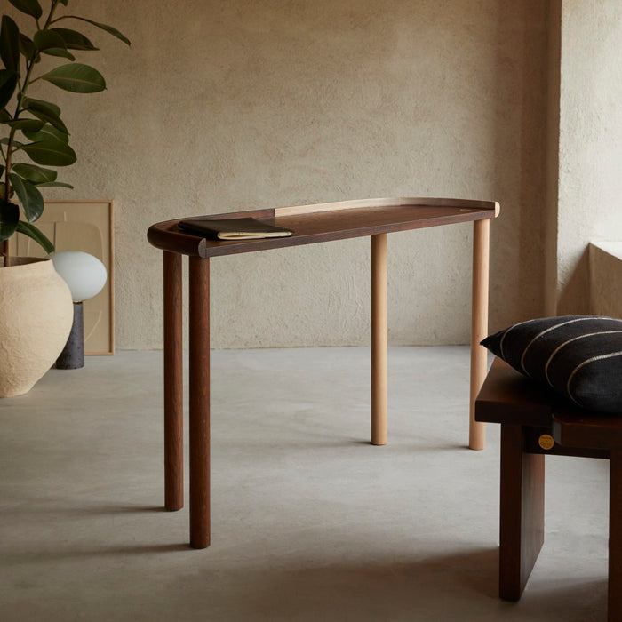 Tikamoon - Eikenhouten consoletafel