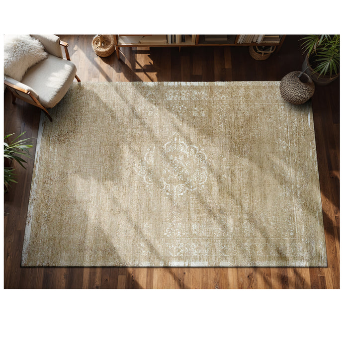 Louis de Poortere Medallion Fading World Vloerkleed 200 x 280 cm - Milk Curry