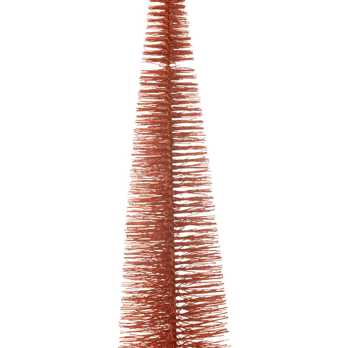 J-Line decoratie kerstboom glitter - kunststof - koper - lar