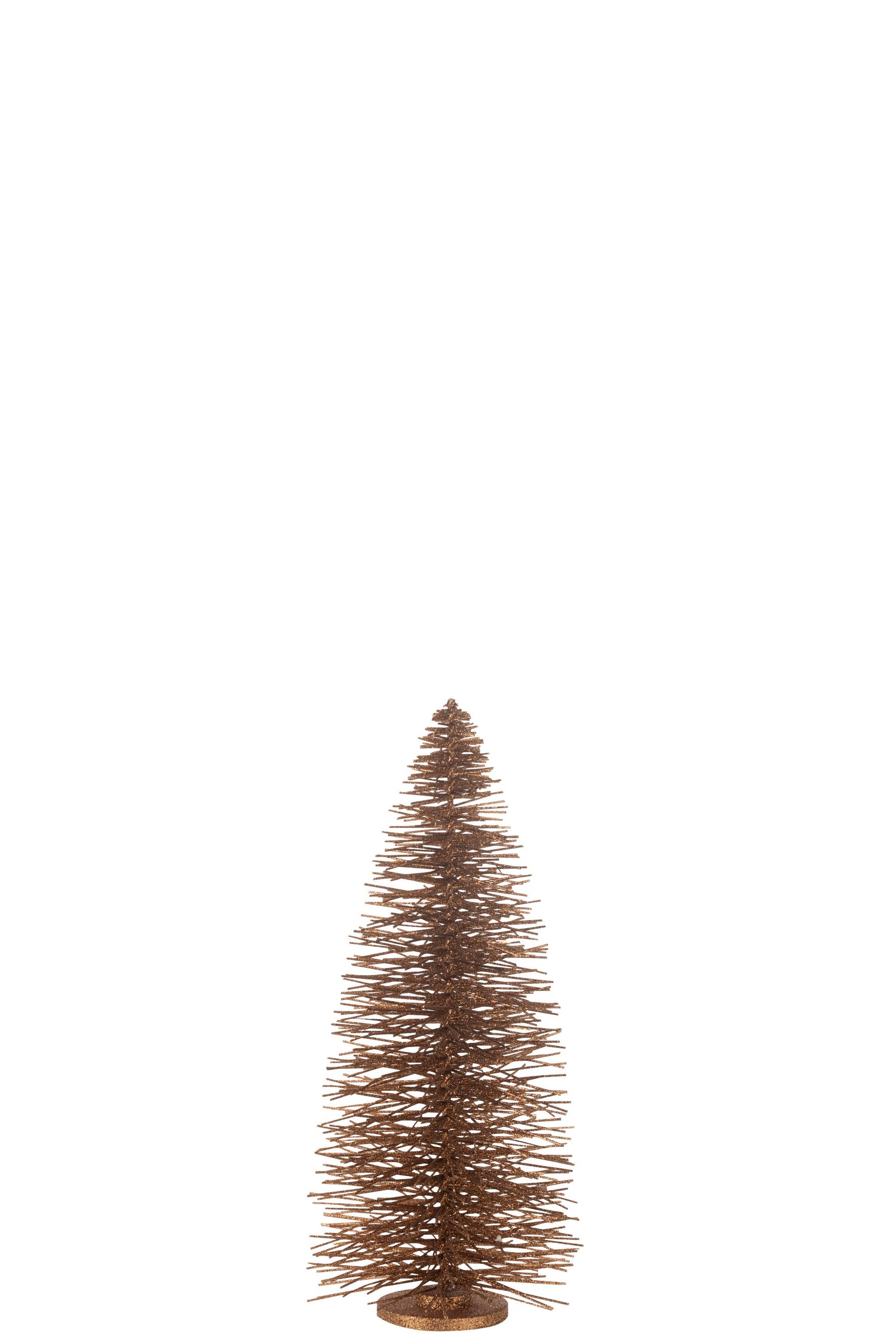 J-Line decoratie Kerstboom Glitter - hout - bruin - large