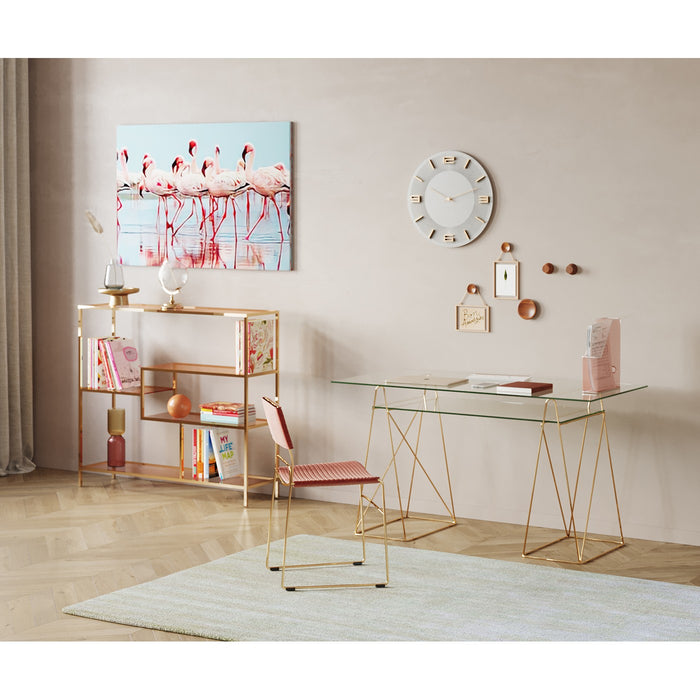 Wandklok Leonardo Wit|Gouden Kare Design