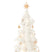 J-Line decoratie Kerstboom Ornamenten - polyresin - wit|goud - small - LED lichtjes