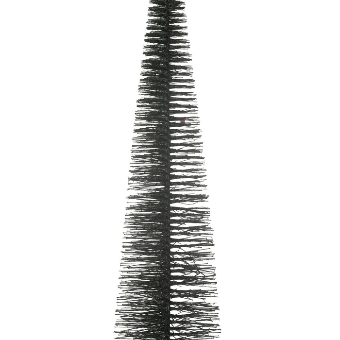 J-Line decoratie Kerstboom Glitter - kunststof - donkergroen