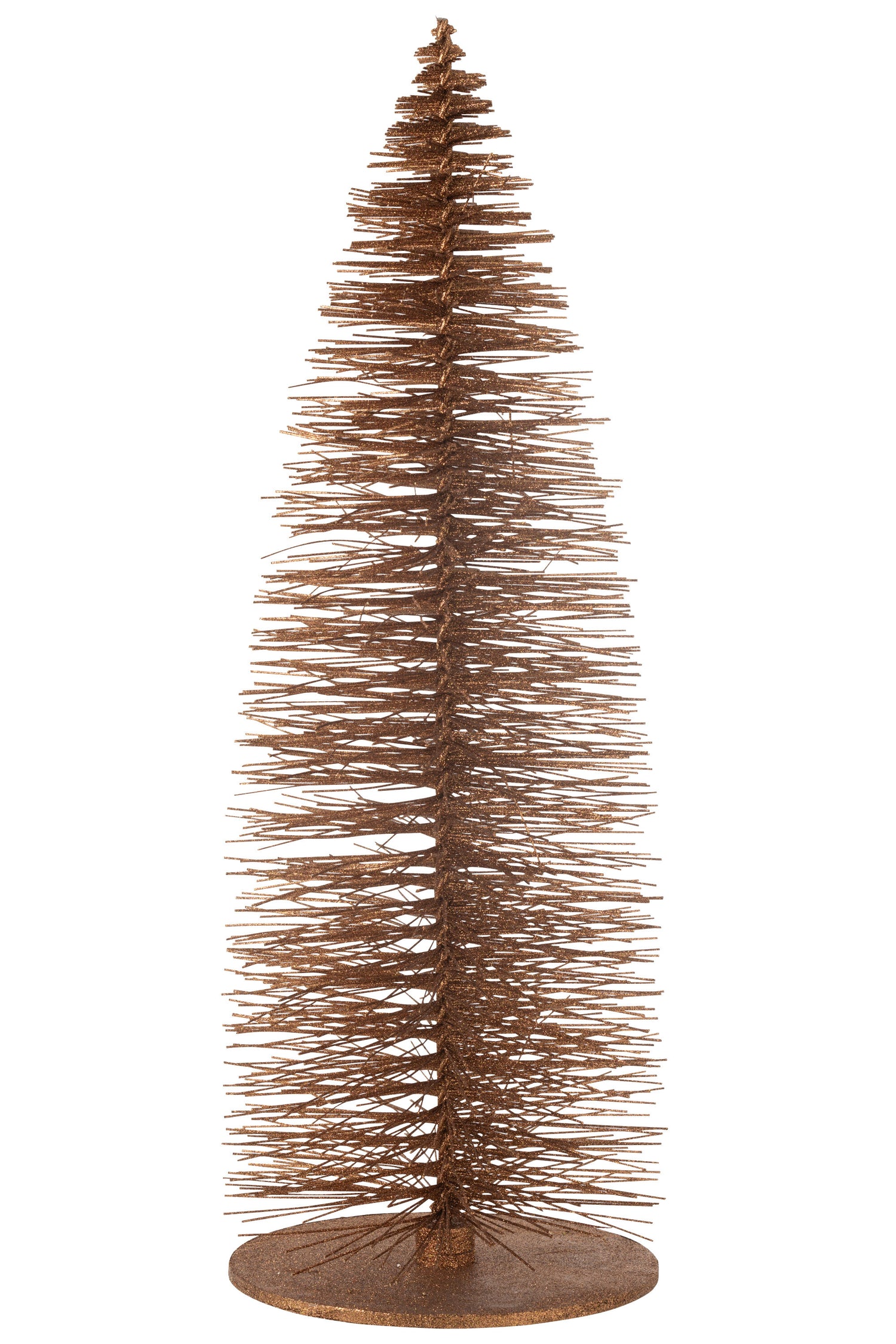 J-Line decoratie Kerstboom Glitter - hout - bruin - extra large