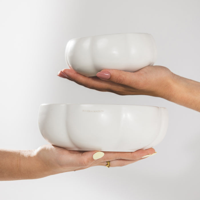 Riviera Maison Schaal Wit|Beige - Pumpkin - Porselein (ØxH) 20x6