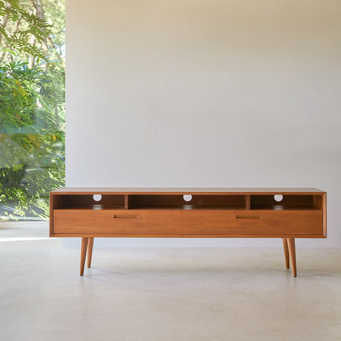 Tikamoon - Magda 50's - Mahonie tv-meubel 180 cm