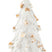 J-Line decoratie Kerstboom ornamenten - polyresin - wit|goud - large
