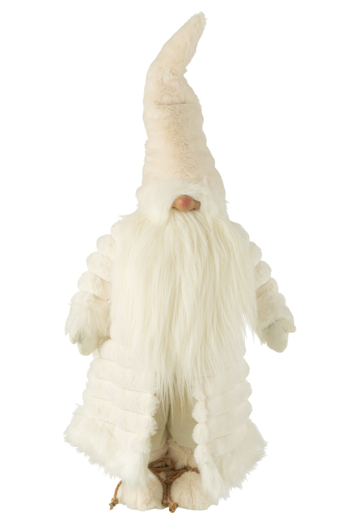 J-Line figuur kabouter Gewatteerde jas - textiel creme|bruin