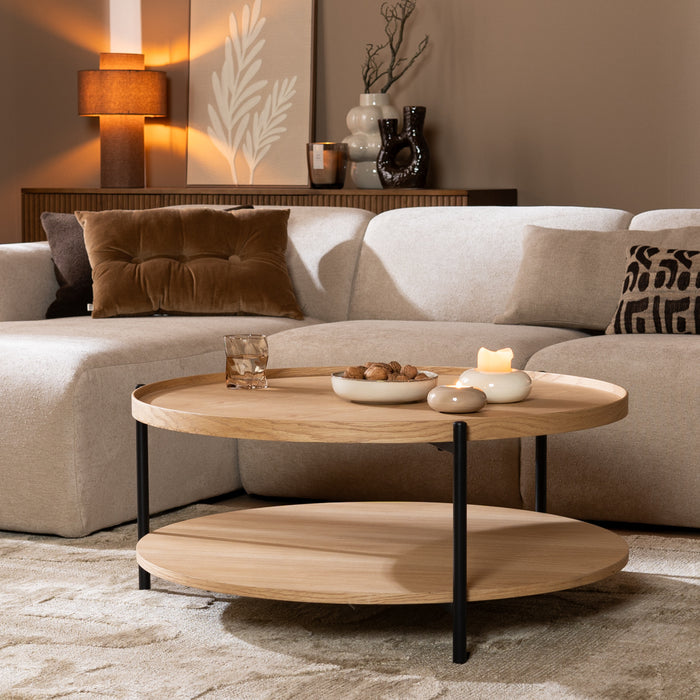 Bronx71 Salontafel Rio Ø90 cm blank eiken