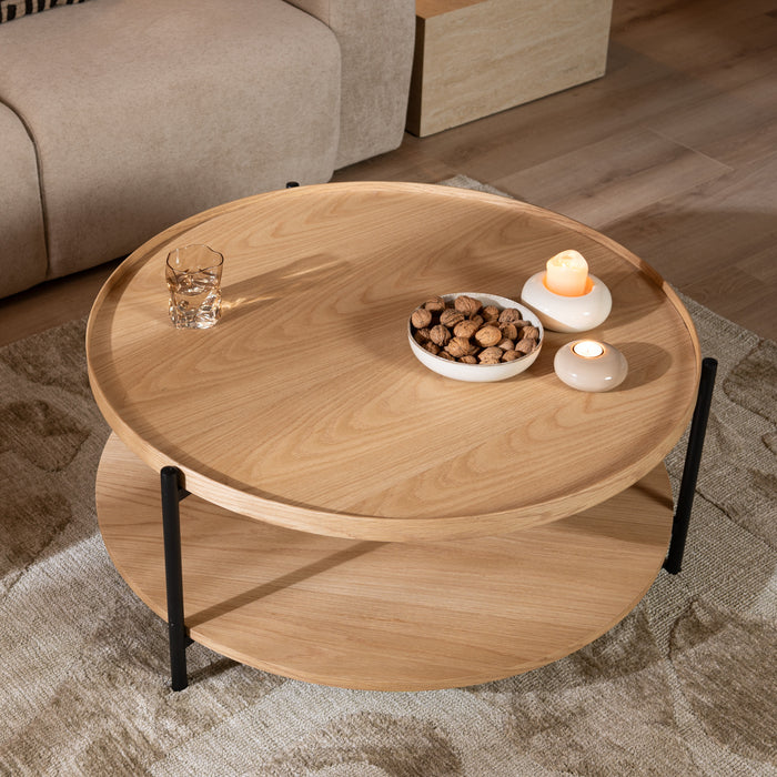 Bronx71 Salontafel Rio Ø90 cm blank eiken